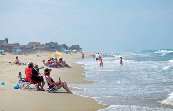 The beach at Rodanthe, looking north.