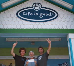 Life is Good co-founders, John and Bert Jacobs, and Kitty Hawk Kites founder, John Harris