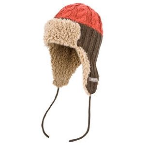 Cable Trapper Hat Barn Red