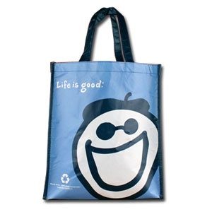 Large Recycled Life Is Good Bag