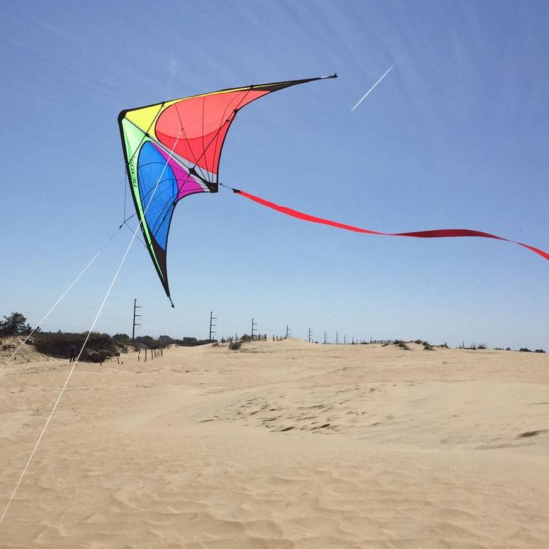 rainbow prism dual line kite