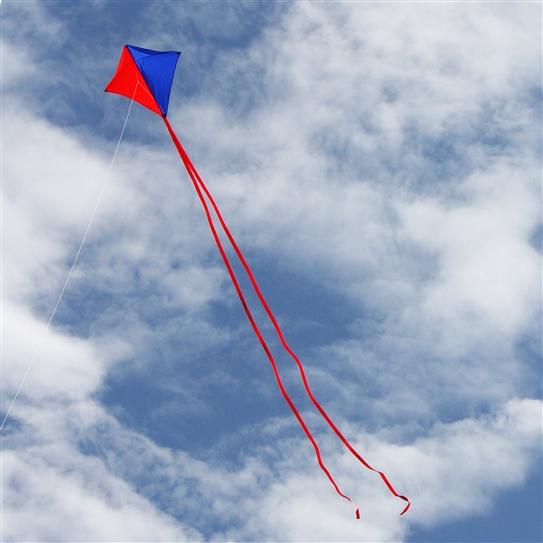 red and blue diamond kite