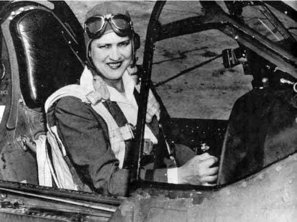 Jacqueline Cochran in her cockpit