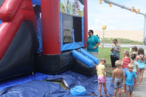 A pirate slide/bounce house