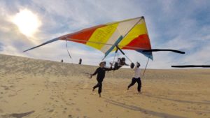 Dune hang gliding lesson