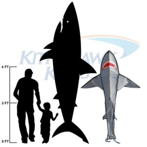 Shark kite size comparison
