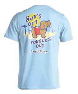 Sun's Out, Tongue's Out Puppie Love short sleeve shirt