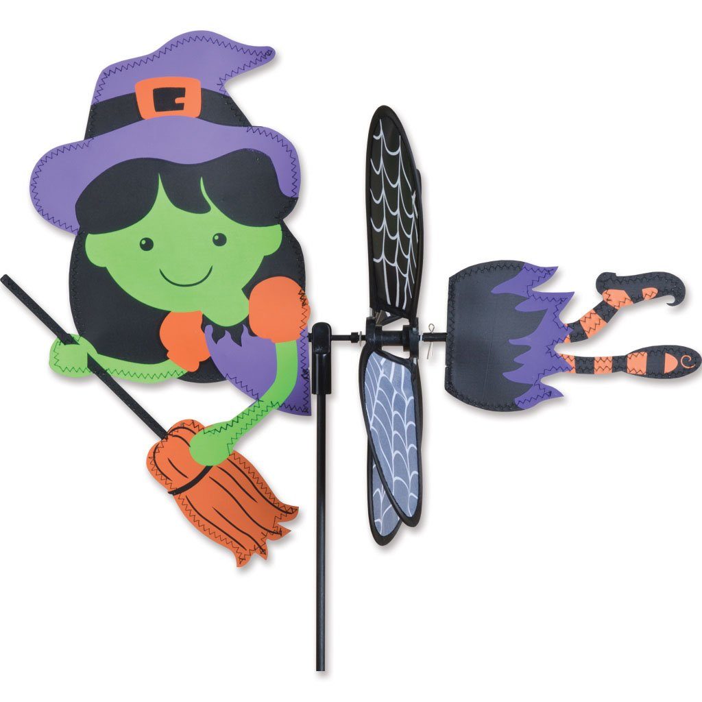 petite witch halloween wind spinner
