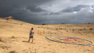 Wolf Gaidis scoring the dune hang gliding competition