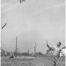 Francis Rogallo flies his Flexiwing Kite in 1948